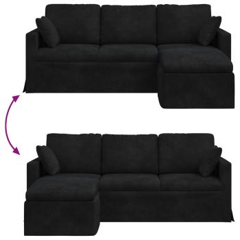 Sofa Schwarz Gesamtabmessungen: 198 x 134 x 80 cm (B x T x H)