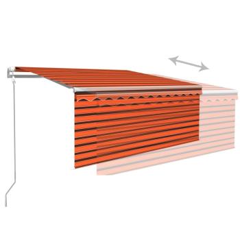 Markise Automatisch mit Rollo LED Windsensor 3,5x2,5 m