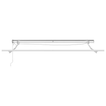 Markisenrahmen mit LED-Lichtleisten Weiß 350 x 250 cm Aluminium