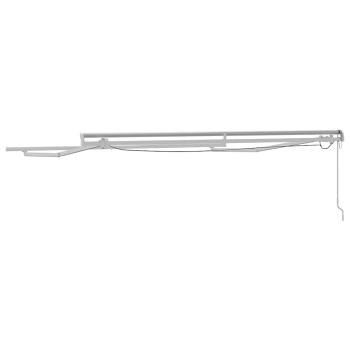 Markisenrahmen mit LED-Lichtleisten Weiß 350 x 250 cm Aluminium