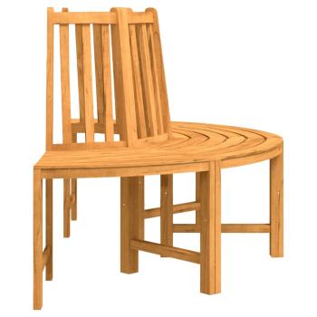 Baumbänke 2 Stk. Halbrund Ø160 cm Massivholz Teak