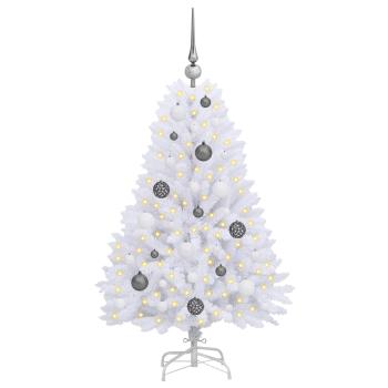 Künstlicher Weihnachtsbaum Weiß 68 x 68 x 120 cm PVC und Metall