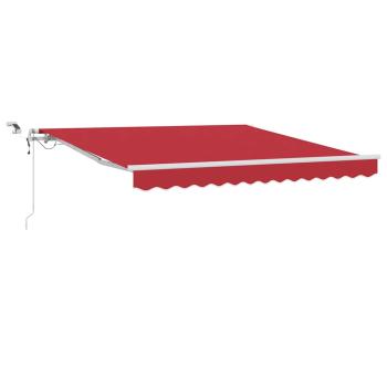 Einziehbare Markise Rot 300 x 250 cm Polyester und Metall