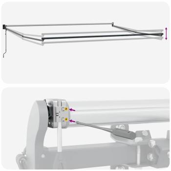 Einziehbare Markise Orange und Braun 350 x 250 cm