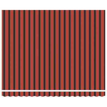 Einziehbare Markise Orange und Braun 350 x 250 cm