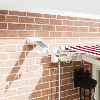 Einziehbare Markise Rot und Weiß 400 x 300 cm