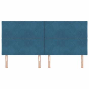 Kopfteil mit Kopfteil Dunkelblau 200 cm Samt