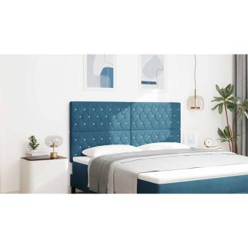 LED Kopfteil mit LED-Lichtleisten Dunkelblau 180 cm Polyester