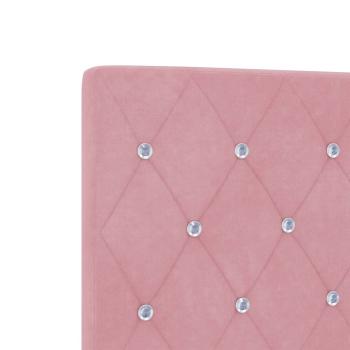 LED Kopfteil mit LED-Lichtleisten Rosa 180 cm Polyester