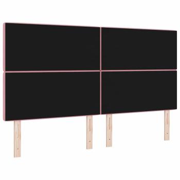 LED Kopfteil mit LED-Lichtleisten Rosa 180 cm Polyester