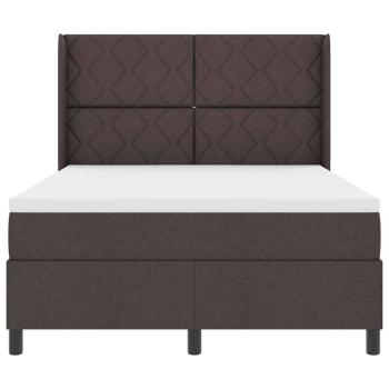 Boxspringbett mit Matratze Dunkelbraun 160 x 200 cm Stoff