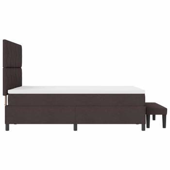 Boxspringbett mit Matratze Dunkelbraun 160 x 200 cm Stoff