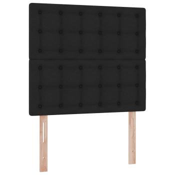 Aufbewahrungsbett mit Matratze Schwarz 90 x 200 cm Polyester