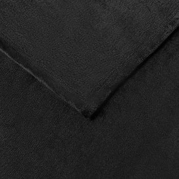 Überwurfdecke Schwarz 150 x 200 cm Fleece