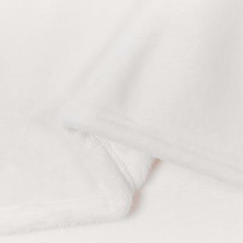 Überwurfdecke Weiß 130 x 150 cm Fleece