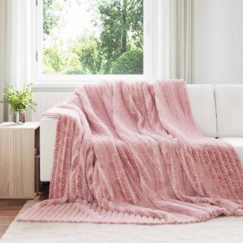 ARDEBO.de - Wohndecken 6 pcs Rosa 240 x 220 cm Fleece