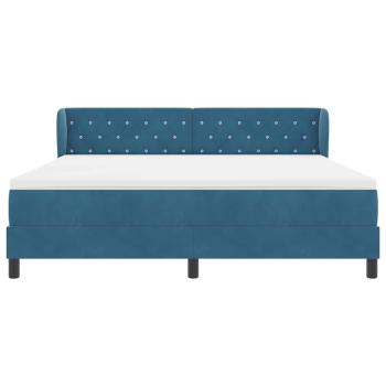 Boxspringbett mit Matratze Dunkelblau 180 x 200 cm Samt
