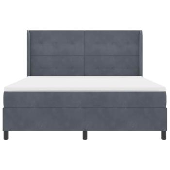 Boxspringbett mit Matratze Dunkelgrau 180 x 200 cm Samt