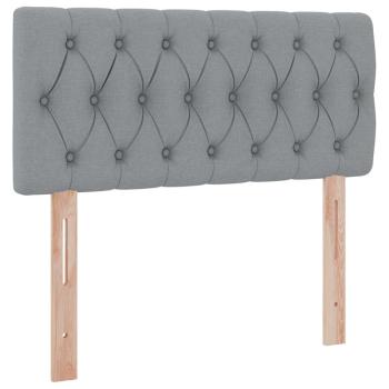 ARDEBO.de - Aufbewahrungsbett mit Matratze Hellgrau 90 x 200 cm