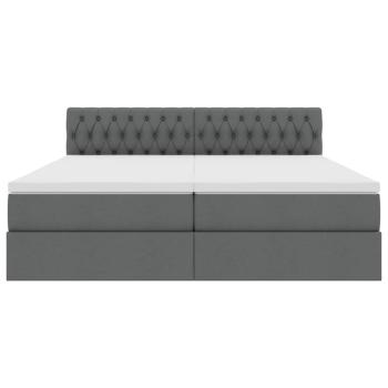 Aufbewahrungsbett Dunkelgrau 180 x 200 cm Kunstleder