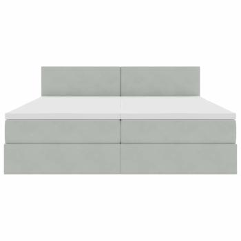 Aufbewahrungsbett mit Matratze Hellgrau 90 x 200 cm