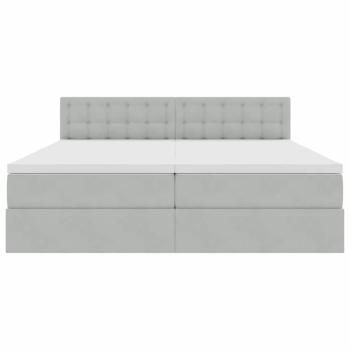 Aufbewahrungsbett mit Matratze Hellgrau 90 x 200 cm