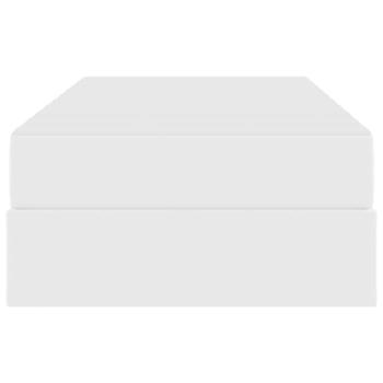 Aufbewahrungsbett mit Matratze mit Matratze 2 pcs Weiß Leder