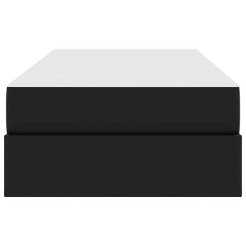 Aufbewahrungsbett mit Matratze mit Matratze 2 pcs Schwarz Leder