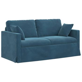 Sofa 2 pcs Blau 158 x 78 x 80 cm Samt