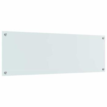 Küchenrückwand 2 pcs Weiß 120 x 40 cm Gehärtetes Glas