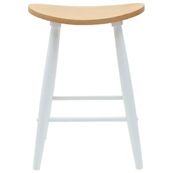 Esszimmerstühle 2 pcs Weiß 46 x 37 x 63 cm Massives Gummiholz