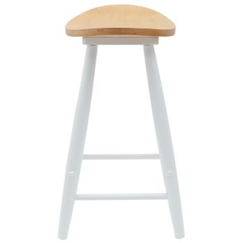 Esszimmerstühle 2 pcs Weiß 46 x 37 x 63 cm Massives Gummiholz