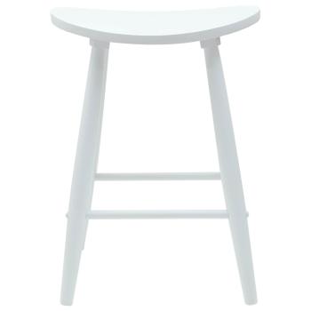 Esszimmerstühle 2 pcs Weiß 46 x 37 x 63 cm Massives Gummiholz