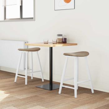 Esszimmerstühle 2 pcs Weiß 46 x 37 x 63 cm Massives Gummiholz