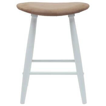 Esszimmerstühle 2 pcs Weiß 46 x 37 x 63 cm Massives Gummiholz