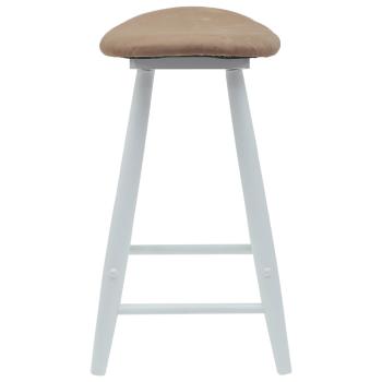 Esszimmerstühle 2 pcs Weiß 46 x 37 x 63 cm Massives Gummiholz