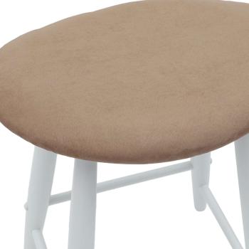 Esszimmerstühle 2 pcs Weiß 46 x 37 x 63 cm Massives Gummiholz