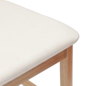 Esszimmerstühle 2 pcs Natur 48 x 49 x 95 cm Massives Gummiholz