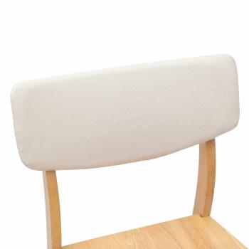 Esszimmerstühle 2 pcs Natur 48 x 49 x 95 cm Massives Gummiholz