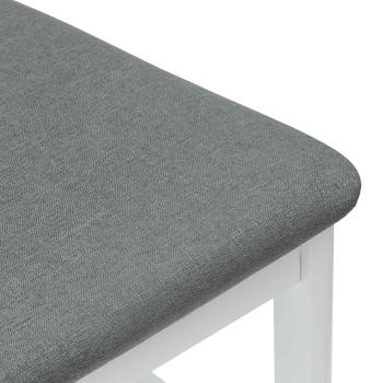 Esszimmerstühle 2 pcs Weiß 48 x 49 x 95 cm Massives Gummiholz