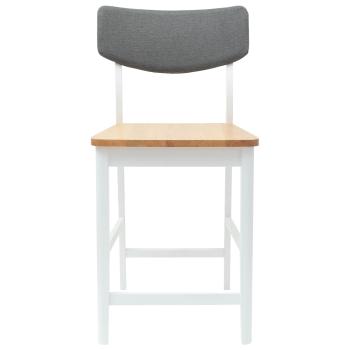 Esszimmerstühle 2 pcs Weiß 48 x 49 x 95 cm Massives Gummiholz