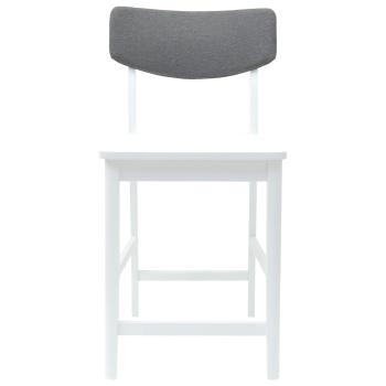 Esszimmerstühle 2 pcs Weiß 48 x 49 x 95 cm Massives Gummiholz