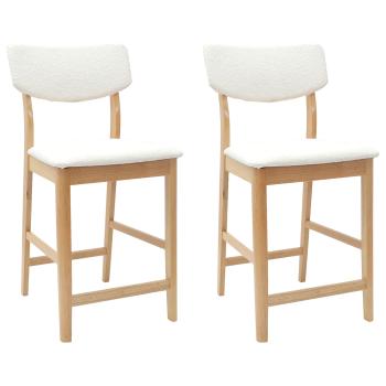 Esszimmerstühle 2 pcs Natur 48 x 49 x 95 cm Massives Gummiholz