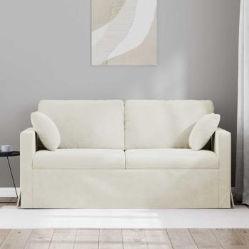 ARDEBO.de - Sofa Creme 158 x 78 x 80 cm Samt