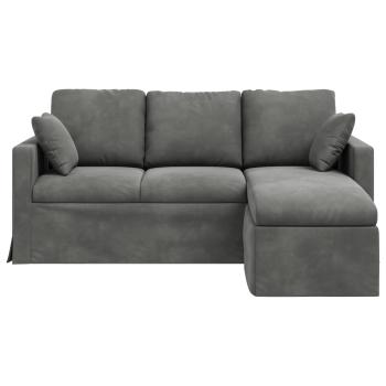 Sofa Dunkelgrau 198 x 134 x 80 cm Samt