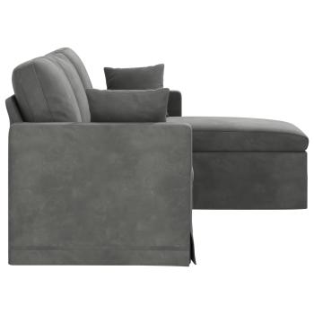 Sofa Dunkelgrau 198 x 134 x 80 cm Samt