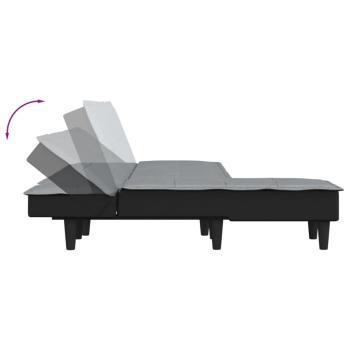 Schlafsofa in L-Form Hellgrau 255x140x70 cm Stoff