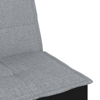 Schlafsofa in L-Form Hellgrau 255x140x70 cm Stoff