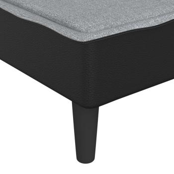 Schlafsofa in L-Form Hellgrau 255x140x70 cm Stoff