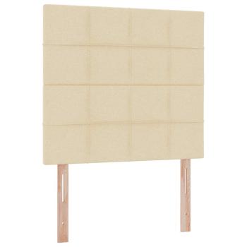 Aufbewahrungsbett mit Matratze Creme 90 x 190 cm Polyester